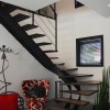 MAISON CONTEMPORAINE DESIGN A LA BAULE PATIO EXTERIEUR ET ESPACE DE VIE SPACIEUX ET LUMINEUX AVEC ESCALIER A LIMON CENTRAL